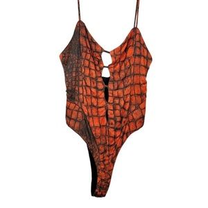 🖤NWT ZARA M-L SNAKEPRINT BODYSUIT